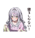 即寝落ちの早寝女子（個別スタンプ：15）