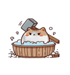 お風呂猫 無表情,（個別スタンプ：10）