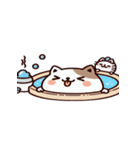 お風呂猫 無表情,（個別スタンプ：12）