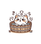 お風呂猫 無表情,（個別スタンプ：13）