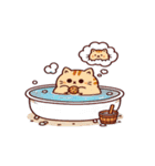 お風呂猫 無表情,（個別スタンプ：24）