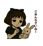 恐怖と可愛さの彼女（個別スタンプ：22）