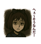 恐怖と可愛さの彼女（個別スタンプ：30）