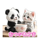 初夏♡かわいいパンダとネコ（個別スタンプ：17）
