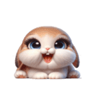 ヤンチャうさぎ・ぐうたら日常（個別スタンプ：3）