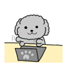 黒プードルのお仕事（個別スタンプ：1）