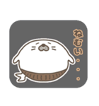 腹巻きアザラシ君 001 （あざらし）黒改（個別スタンプ：6）