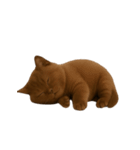 ダークブラウンの太った子猫 （NT）（個別スタンプ：21）