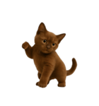 ダークブラウンの太った子猫 （NT）（個別スタンプ：25）