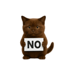 ダークブラウンの太った子猫 （NT）（個別スタンプ：28）