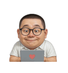 太った面白い顔  (NT)（個別スタンプ：2）