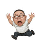 太った面白い顔  (NT)（個別スタンプ：3）