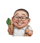 太った面白い顔  (NT)（個別スタンプ：6）