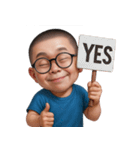 おもしろメガネ男子  (NT)（個別スタンプ：1）