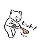 野球ねこ応援団・紺チームVer. その2（個別スタンプ：2）