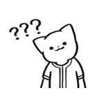 野球ねこ応援団・紺チームVer. その2（個別スタンプ：35）
