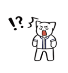 野球ねこ応援団・紺チームVer. その2（個別スタンプ：36）