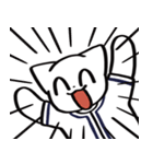 野球ねこ応援団・紺チームVer. その2（個別スタンプ：37）