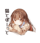 猫好き女子の昼寝♡（個別スタンプ：16）
