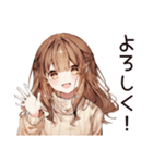 猫好き女子の昼寝♡（個別スタンプ：17）