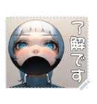 顔 メッセージ スタンプ 12（個別スタンプ：4）