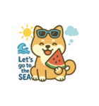 まめしばサマーバケーション（個別スタンプ：1）