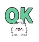 白くてふわふわのわんこ（待ち合わせ）（個別スタンプ：3）
