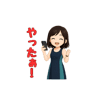 大人女性日常会話05・紺ワンピ・セレブ（個別スタンプ：3）