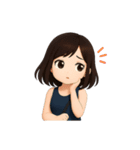 大人女性日常会話05・紺ワンピ・セレブ（個別スタンプ：10）