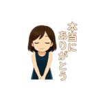 大人女性日常会話05・紺ワンピ・セレブ（個別スタンプ：16）