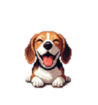 言葉なしのリアクションをするビーグル（個別スタンプ：11）