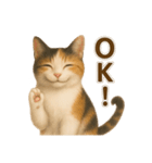 三毛猫のリアルなスタンプ（個別スタンプ：7）