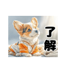 子犬衣装スタンプ（個別スタンプ：2）
