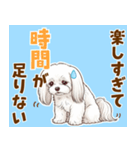 気持ち伝わる♡マルチーズの毎日スタンプ（個別スタンプ：3）