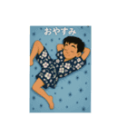 可愛い男の子のあいさつ（個別スタンプ：3）