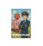 車掌さんとデコレーション電車（個別スタンプ：6）