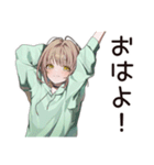 ゆるパーカーちゃんの節電ライフ（個別スタンプ：2）