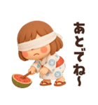 【3D】ずっと使える夏編★ぶちゃこの日常（個別スタンプ：36）
