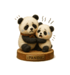ミニチュア模型のふわふわパンダ兄弟（個別スタンプ：25）
