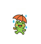 カエルちゃん雨の日スタンプ（個別スタンプ：1）