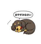 名前入りダックス：ロングチョコイエロー（個別スタンプ：9）