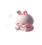 ピンクうさぎのぐうたら日常（個別スタンプ：5）