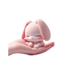 ピンクうさぎのぐうたら日常（個別スタンプ：6）