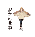 マイペース女子★お散歩日和（個別スタンプ：16）