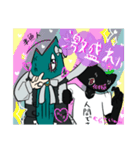 地雷になりたい魚とクロネコさん（個別スタンプ：23）
