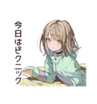 ゆるパーカーちゃんのピクニック休日（個別スタンプ：1）
