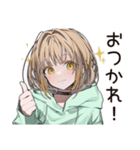 ゆるパーカーちゃんのピクニック休日（個別スタンプ：3）