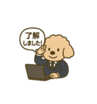 トイプードルkomugiお仕事編（個別スタンプ：2）