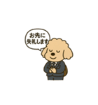 トイプードルkomugiお仕事編（個別スタンプ：16）