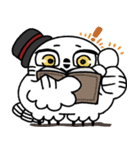 剽軽シロフクロウの文字無しスタンプ（個別スタンプ：37）